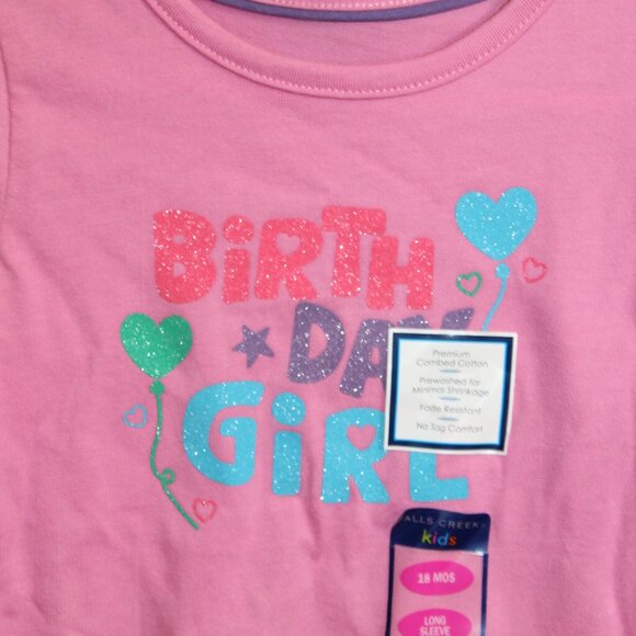 Falls Creek Size 18M L/S Birthday Girl Top - Picture 2 of 2